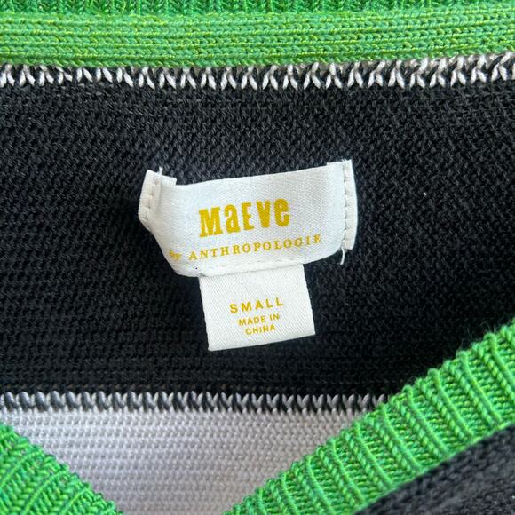 Anthropologie Maeve Slouchy Striped Boatneck Sweater Size Small - Picture 5 of 8